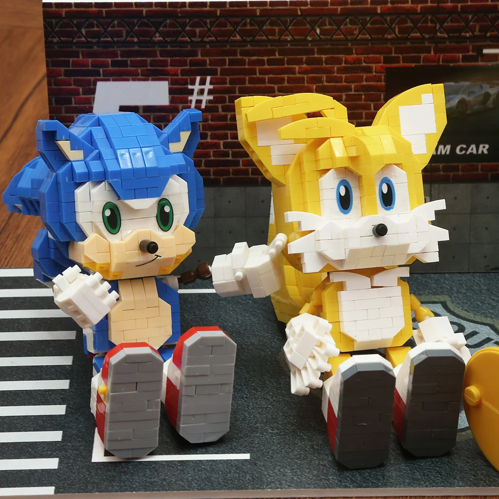 SEGA MOC Bausteine Spielzeug Igel Brickheadzed Dr. Eggman Tails Anime-Spielfiguren Kinder Feiertag Kindertag Geschenk – Detail 3