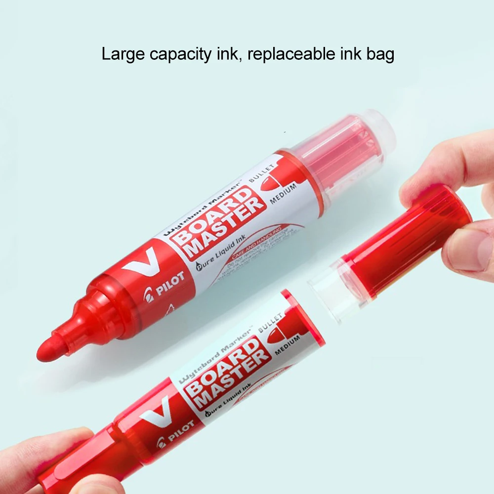 1pcs Japan Pilot Whiteboard Marker V Direct Liquid Large Capacity Ink Classroom WBMAVBM-M Replacement Ink Bag Office Supplies