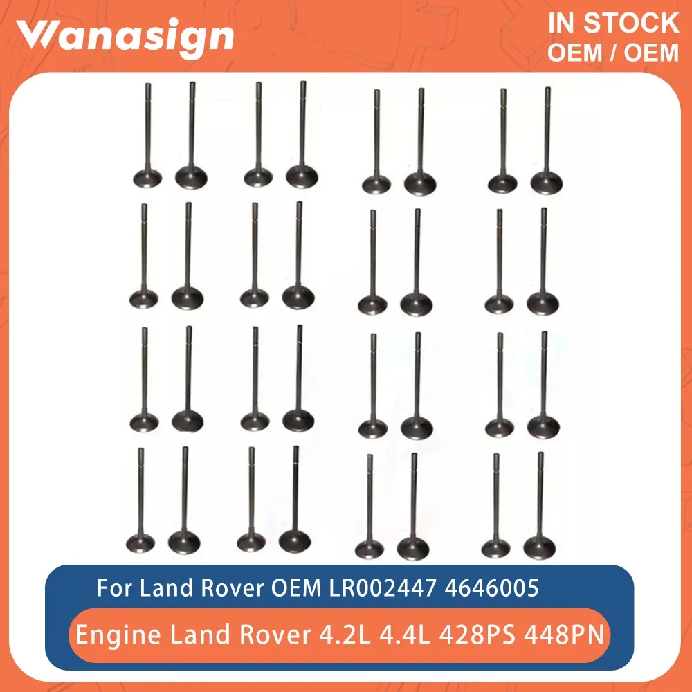 

Engine Intake & Exhaust Valve Set Fit 4.2 4.4 L Diesel For Land Rover Jaguar LR3 Range Rover /Sport 4.2L 4.4L 428PS 448PN V8 GAS