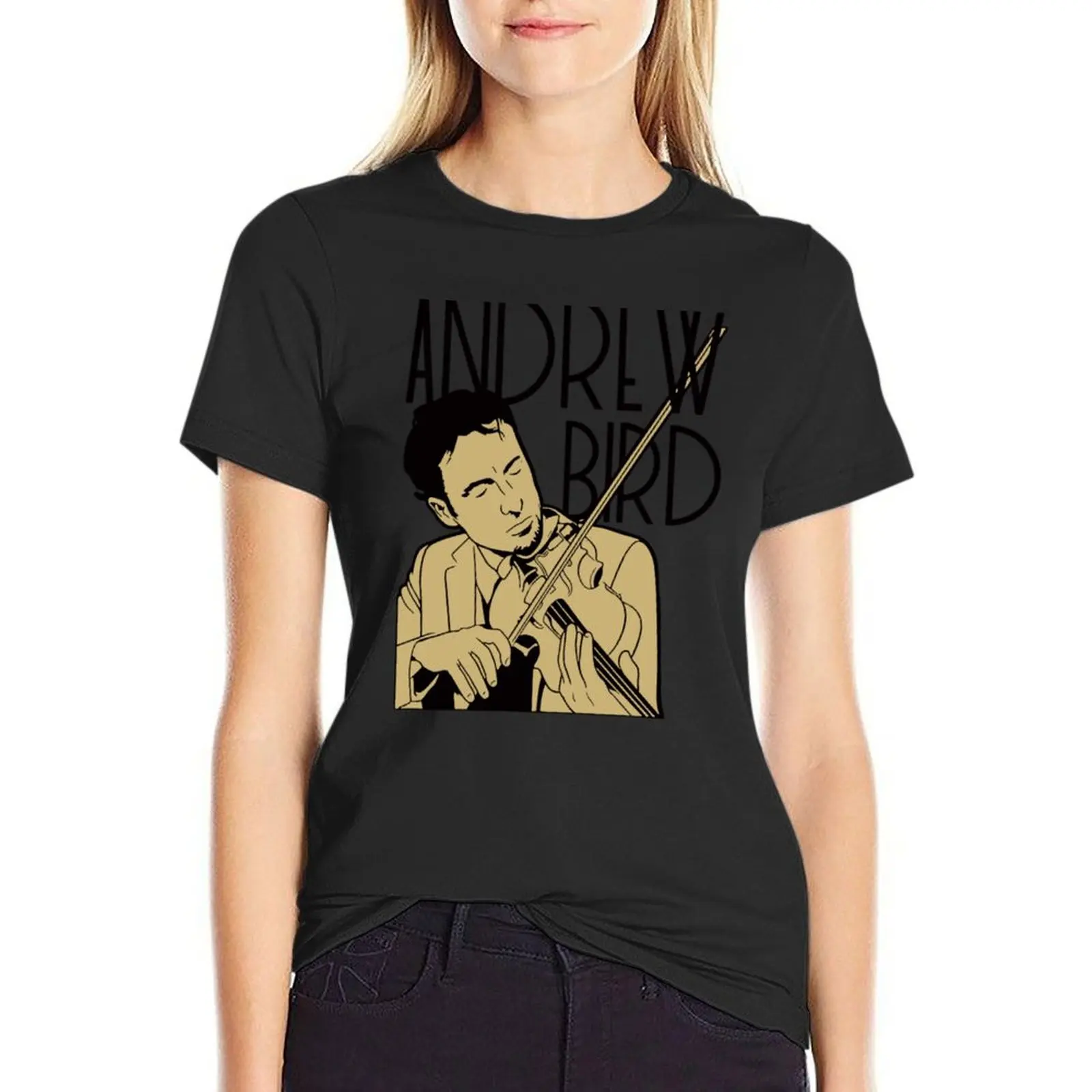 Andrew Vogel T-Shirt Zomerkleding Koreaanse Mode T-Shirts Voor Vrouwen