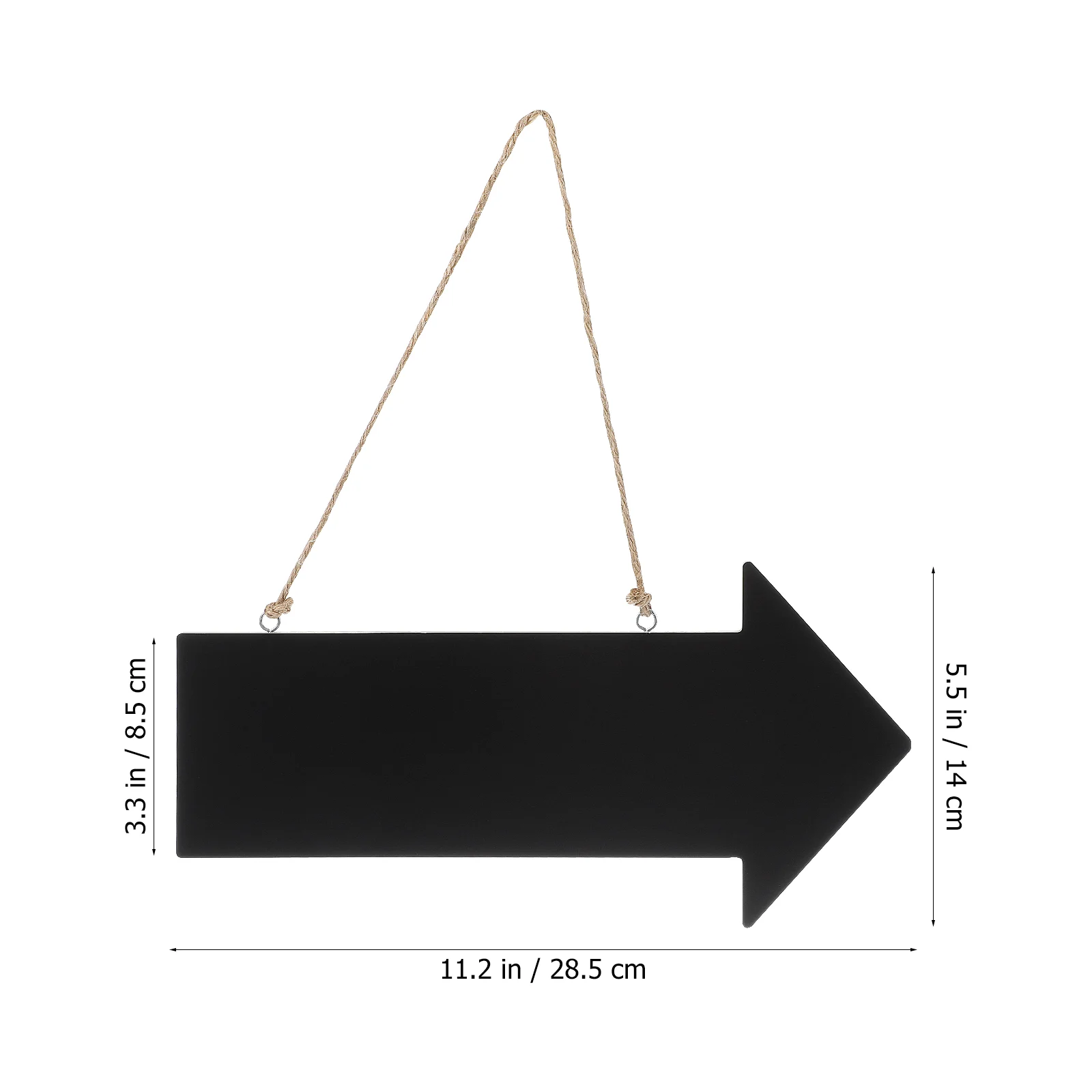 3 Pcs Wooden Poster Hanging Signs Wedding Decor Arrow Plate Shaped Indicator Blackboard