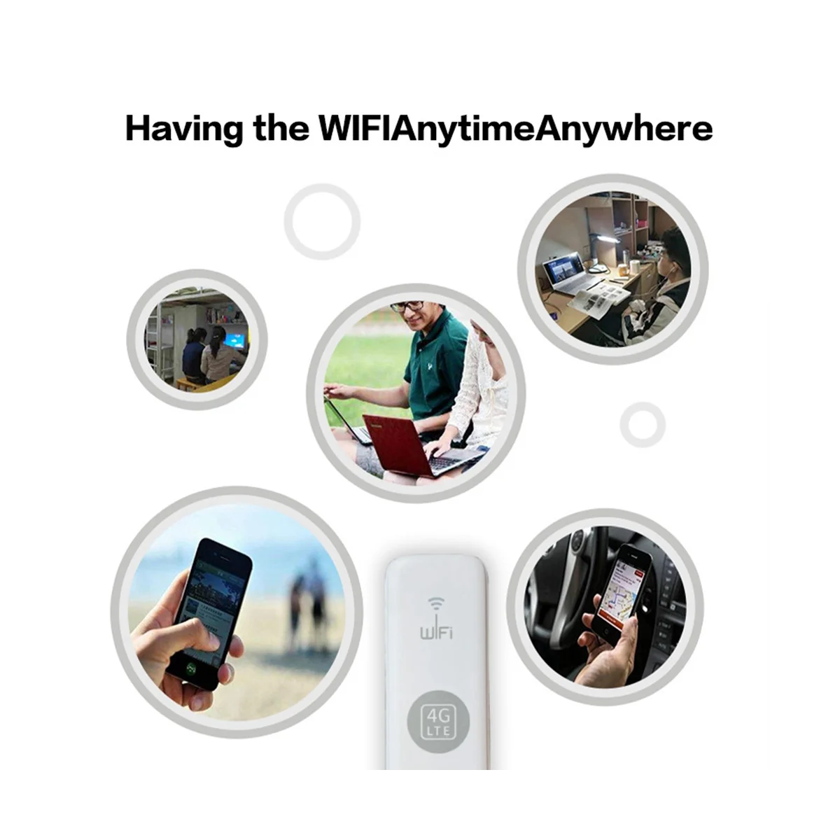 

U6 4G WiFi Dongle Support External Antenna Port 150M USB LTE Mobile Hotspot Portable Sim Card Router with 1 Antenna