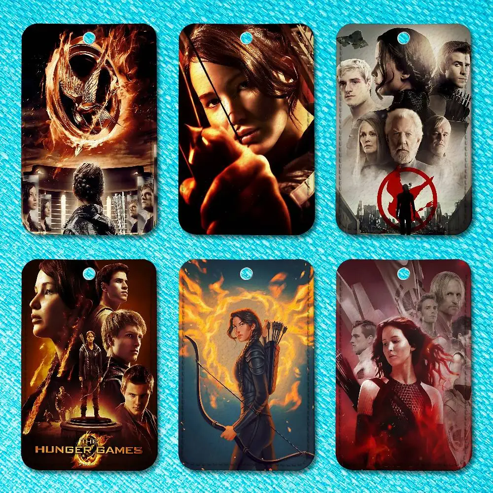 

The H-Hunger G-Games-S Cute Cartoon Card Keychain Anime Fashion Pendant Bag ID Door Card Case Bus Card