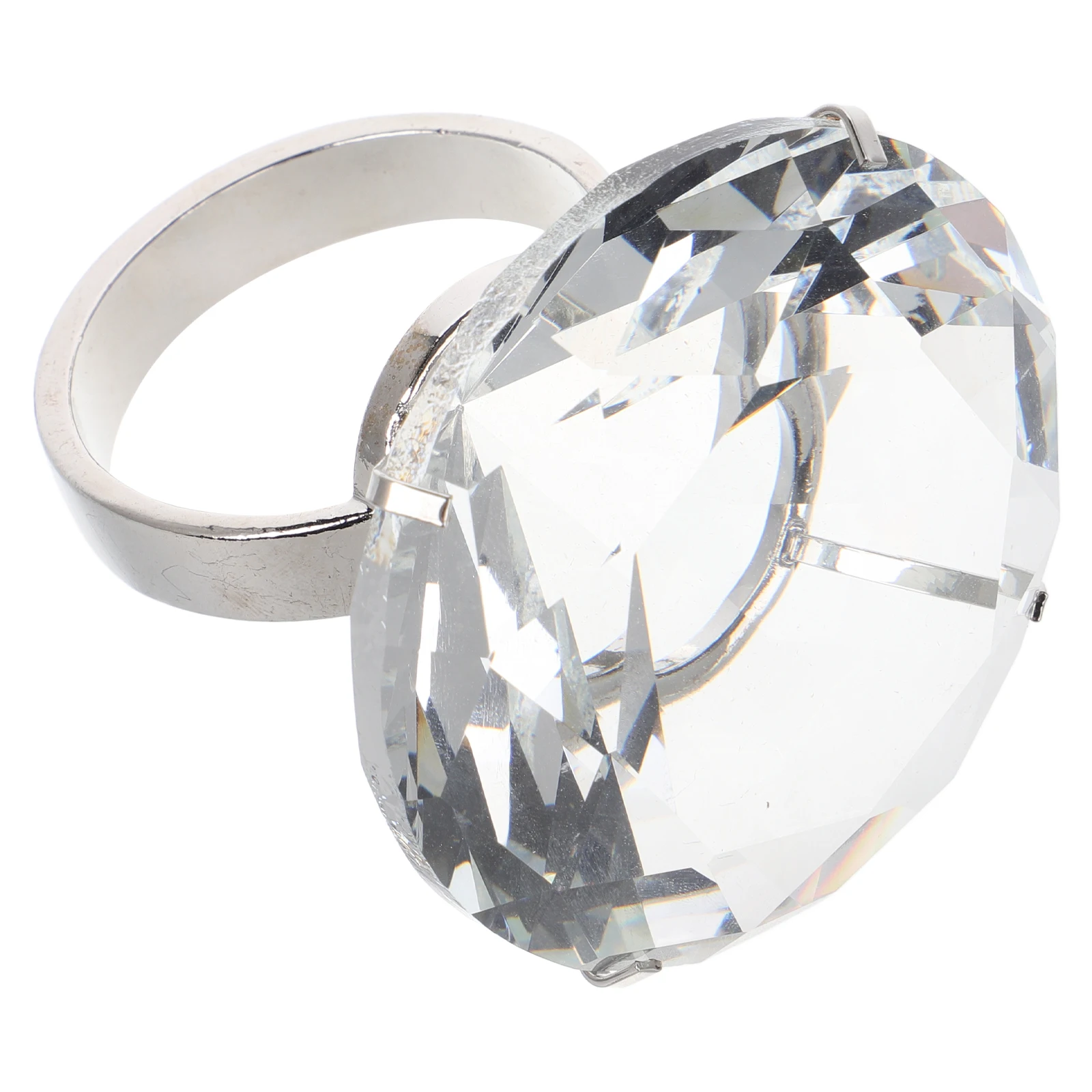 

Wedding Anniversary Party Supplies Transparent Glass Diamond Ring Simulated Rings Photo Props Engagement Decor Wedding Ornaments