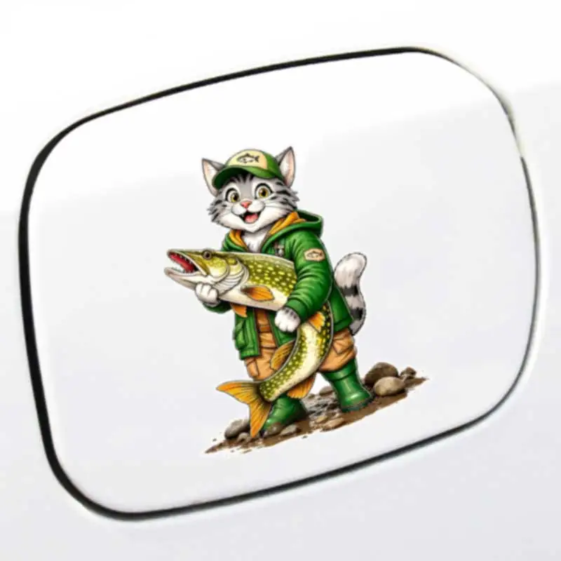 Fishing-Themed PVC Stickers for Cars Motorcycles Laptops Windows And Smooth Surfaces Durable Decals Q140
