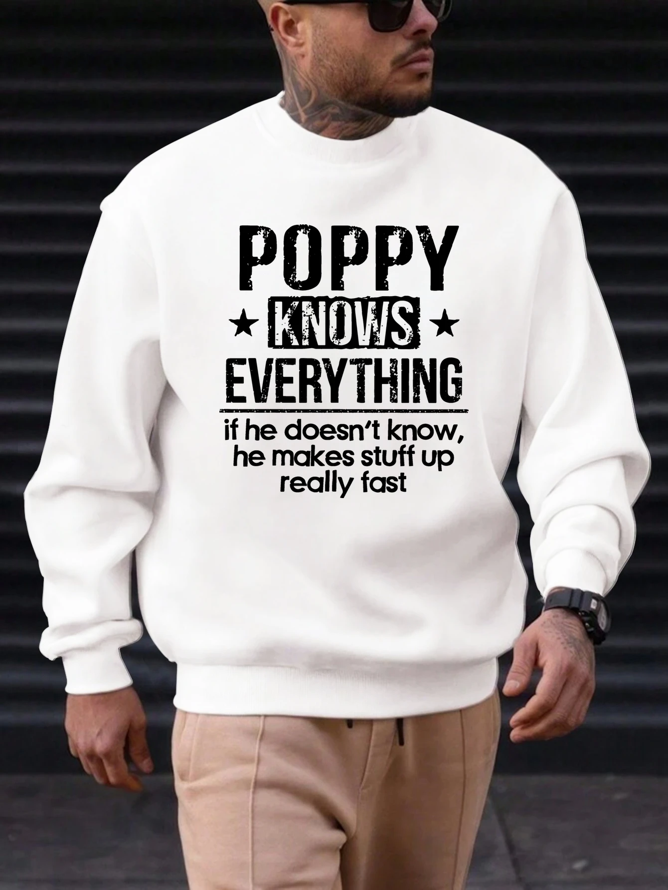 

2025 New Men's Cotton Sweatshirt English Font Pattern Printing Round Neck Fashion Casual High Quality Daily Top Clothing