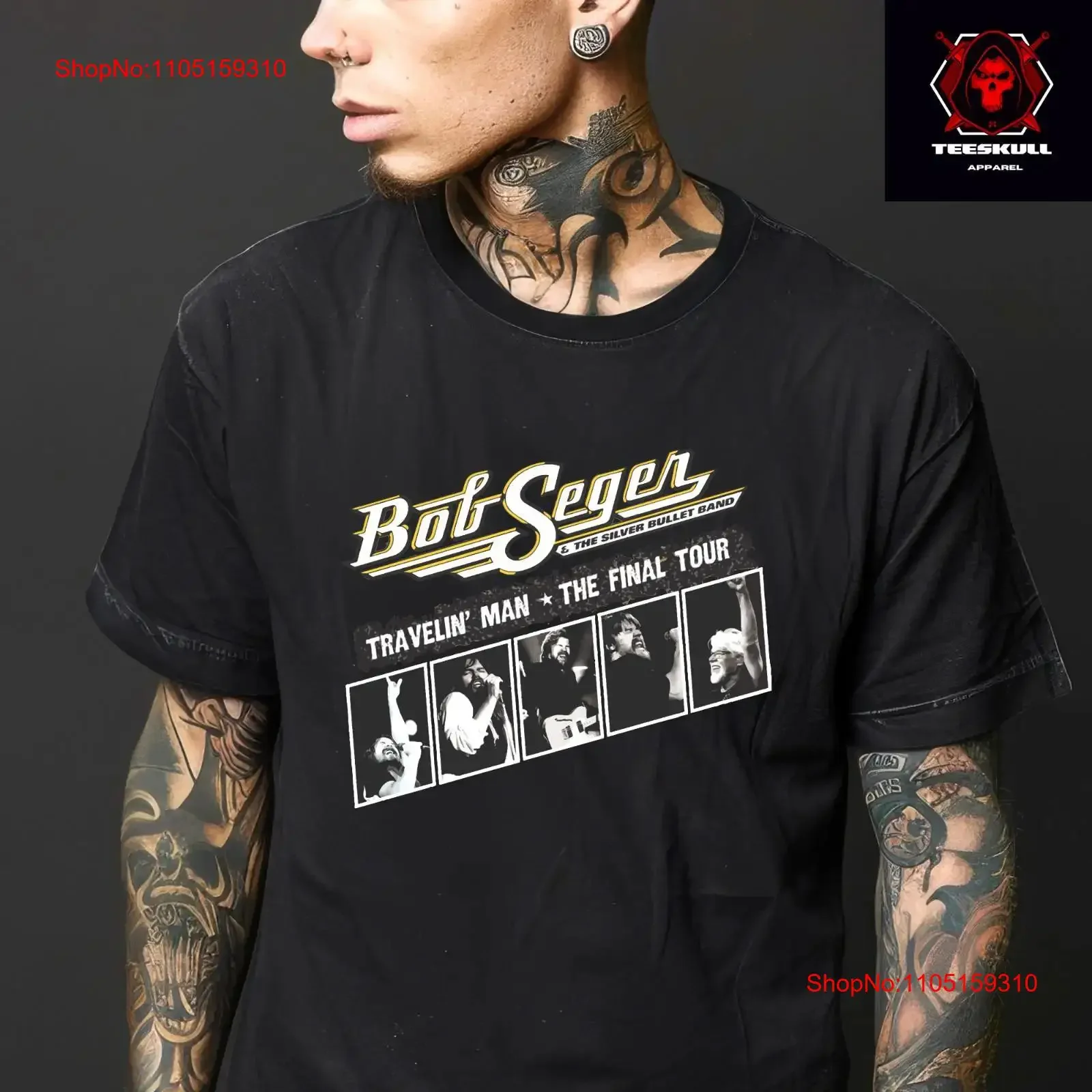 

Bob Seger 'Travelin Man The Final Tour' Heavy Cotton T SHIRT S 3XL vintage Washed Stylish Top For Everyday Wear Casual homme