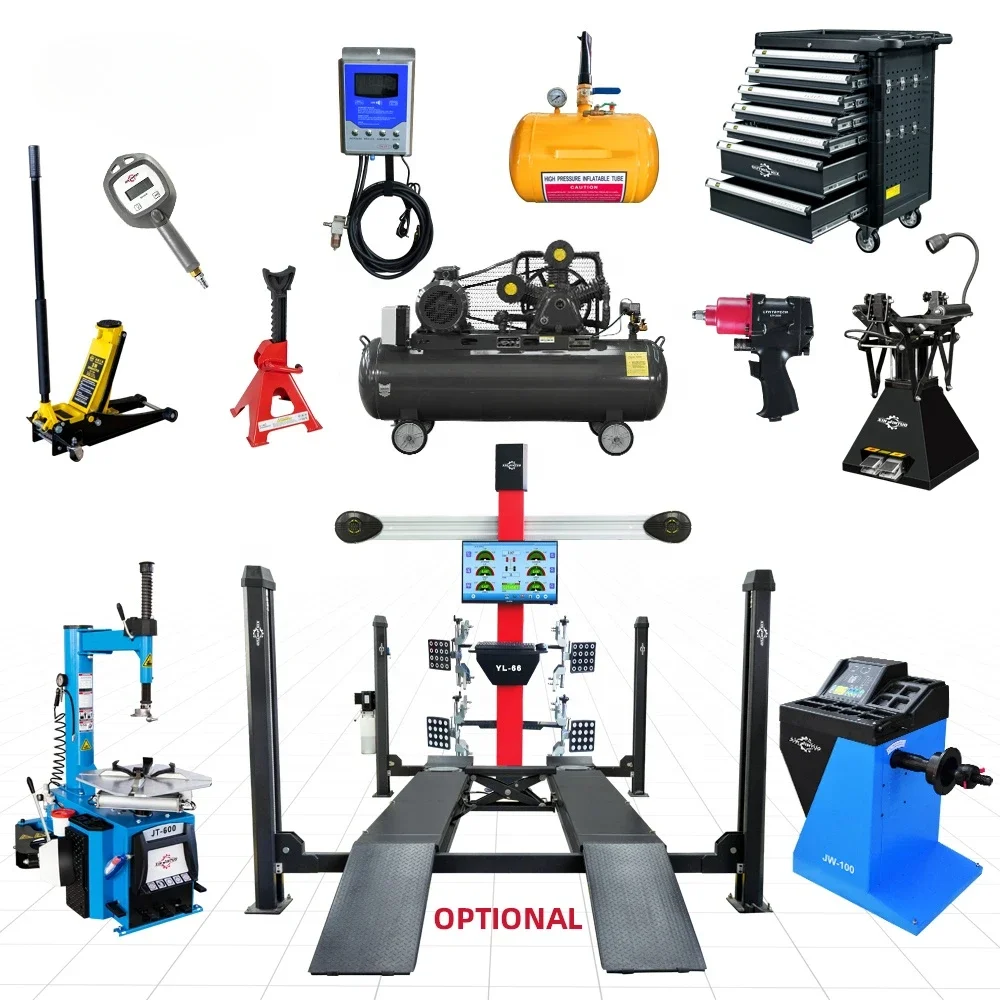 3d Wheel Alingment Alignment Maintenance Equipment Car Tyre Tire Changer Fitting Changing Service Balancing Machine