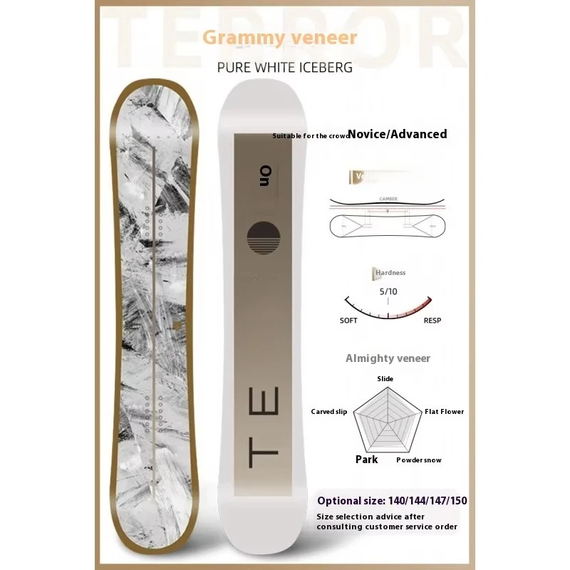 لوح التزلج على الجليد من جميع الجبال للرجال والنساء، مقدمة من المواد الخشبية للرياضات الشتوية للبالغين #6