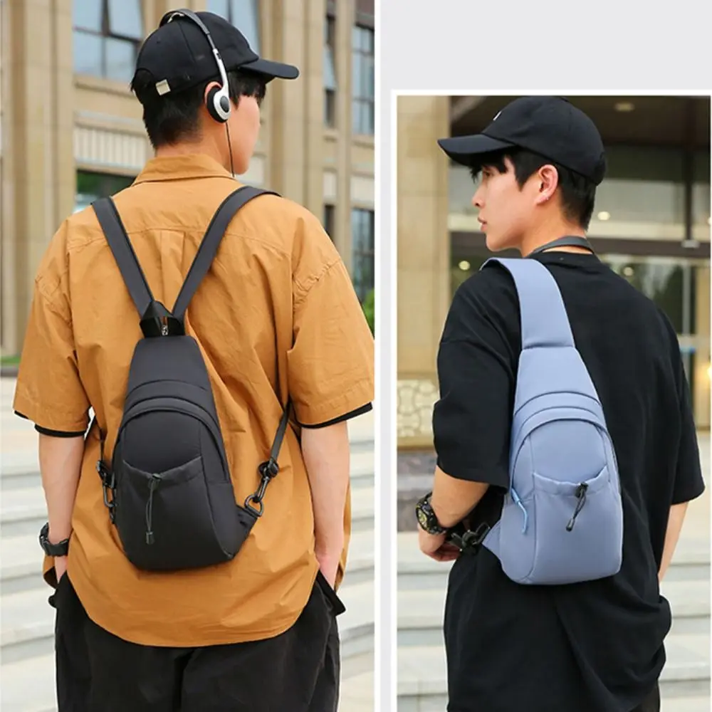 Portability Multifunctional Chest Bag Large Capacity Adjustable Shoulder Strap Men's Backpack Multi-pocket Oxford Cloth