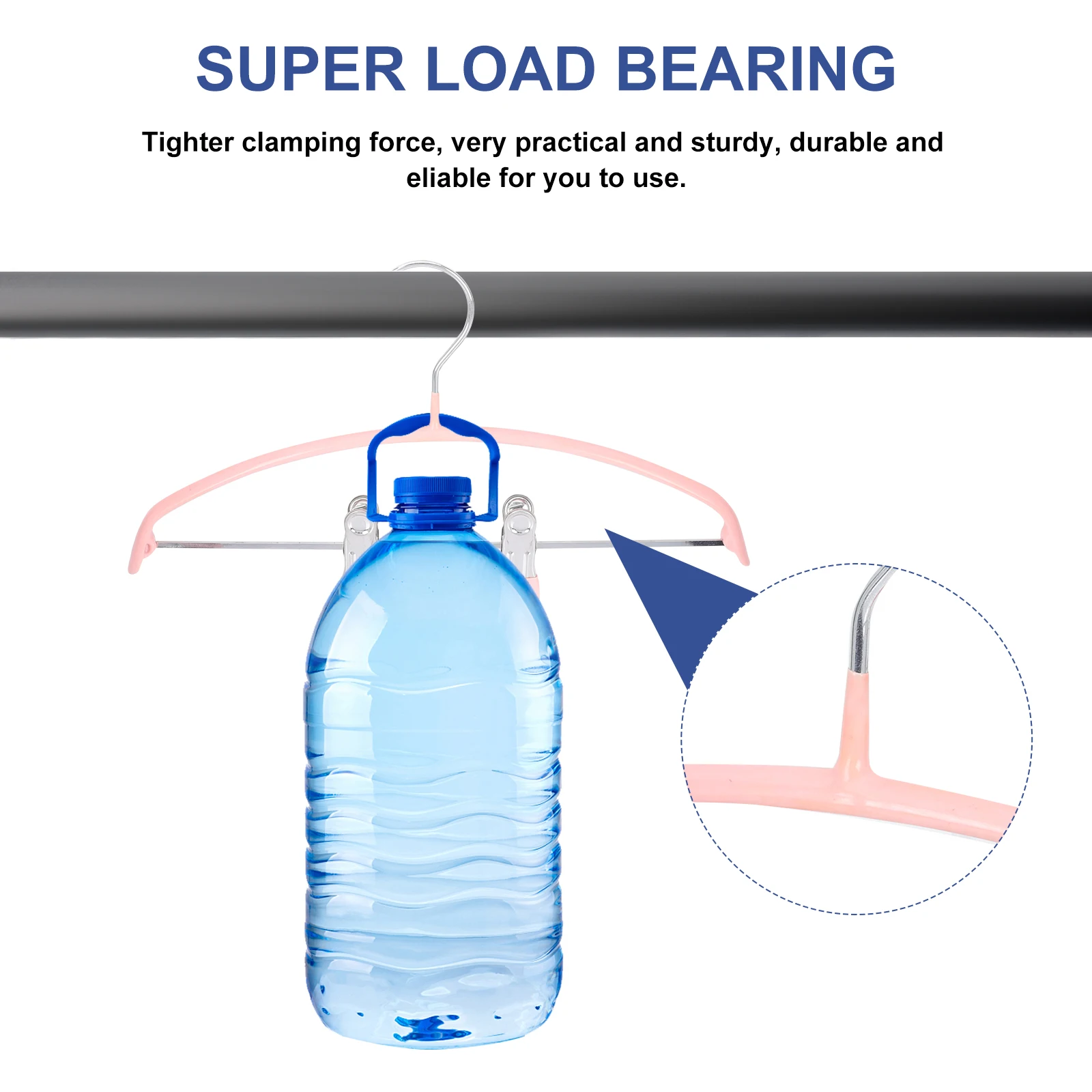 

5Pcs Anti-Skid Hangers Sturdy Adjustable Clip Design Non-Slip Skirt Pants Hanger Multi-Use Traceless Drying Hanger for Baby Kids