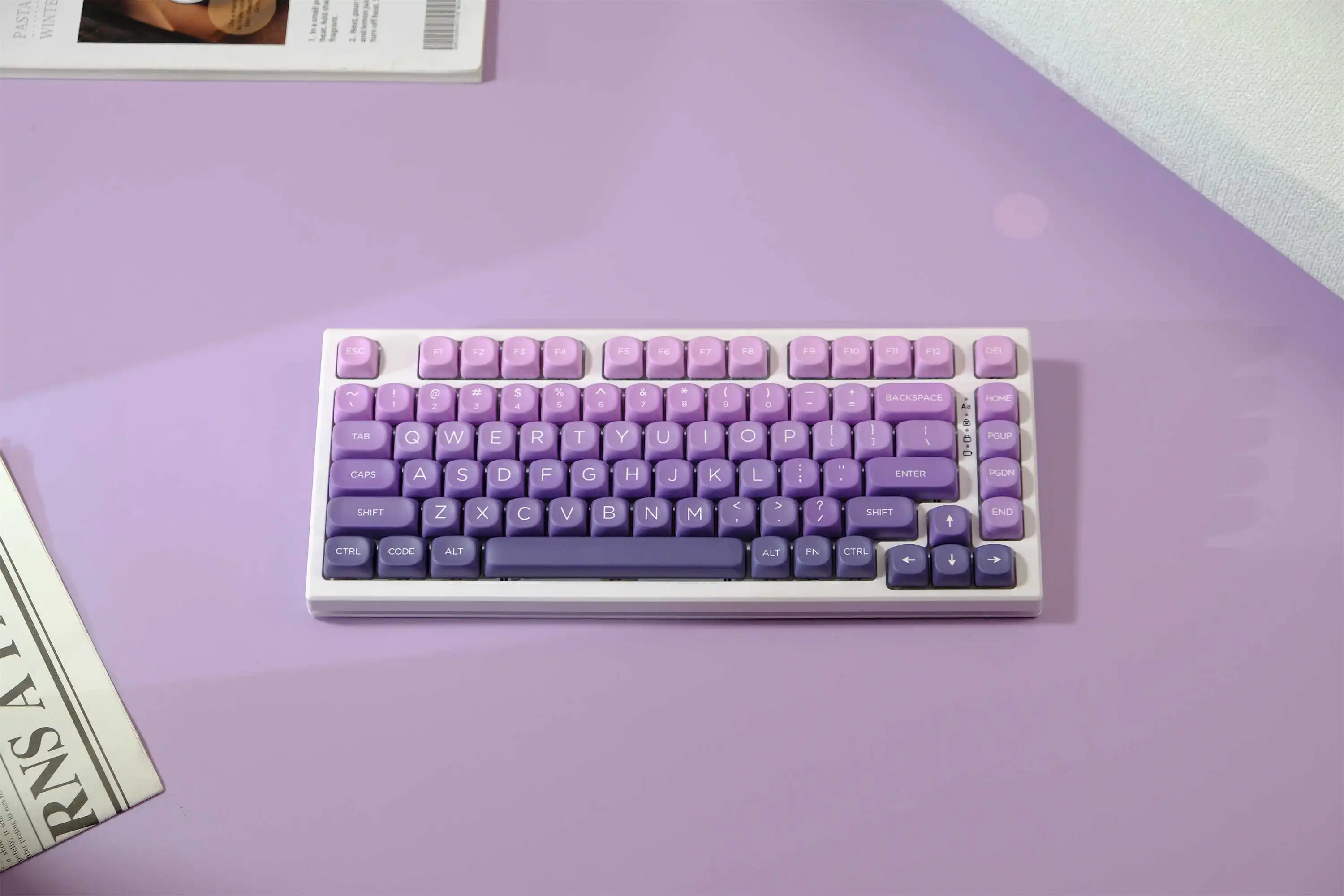 

GMK Violet Keycap 126 Keys PBT Keycaps MOA Profile DYE-SUB Customized Keycaps For Mechanical Keyboard