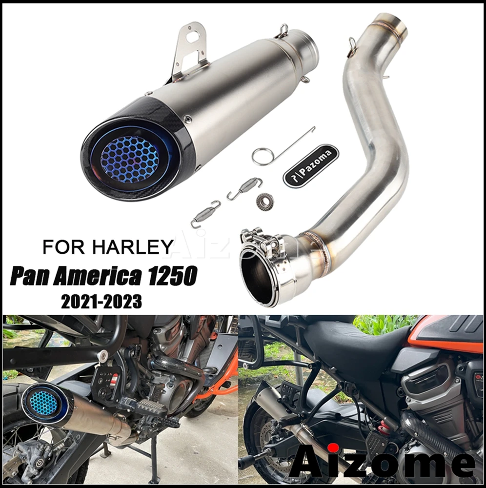 

Stainless Steel Full Exhaust System Motorcycle Slip On Muffler Pipe For Harley Pan America 1250 S CVO RA1250 RA1250S 2021-2024