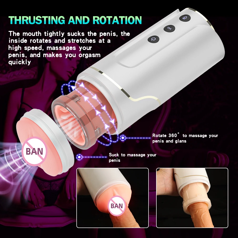 Wearable Men Artificial Vagina Pussy Masturbation Automatic Telescopic Adult Supplies Vibrator Male Masturbator Cup Sex Toys 18