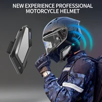 BT 5,3 casco de Moto auriculares luz casco inalámbrico manos libres llamada teléfono motocicleta impermeable auricular reproductor de música altavoz Moto