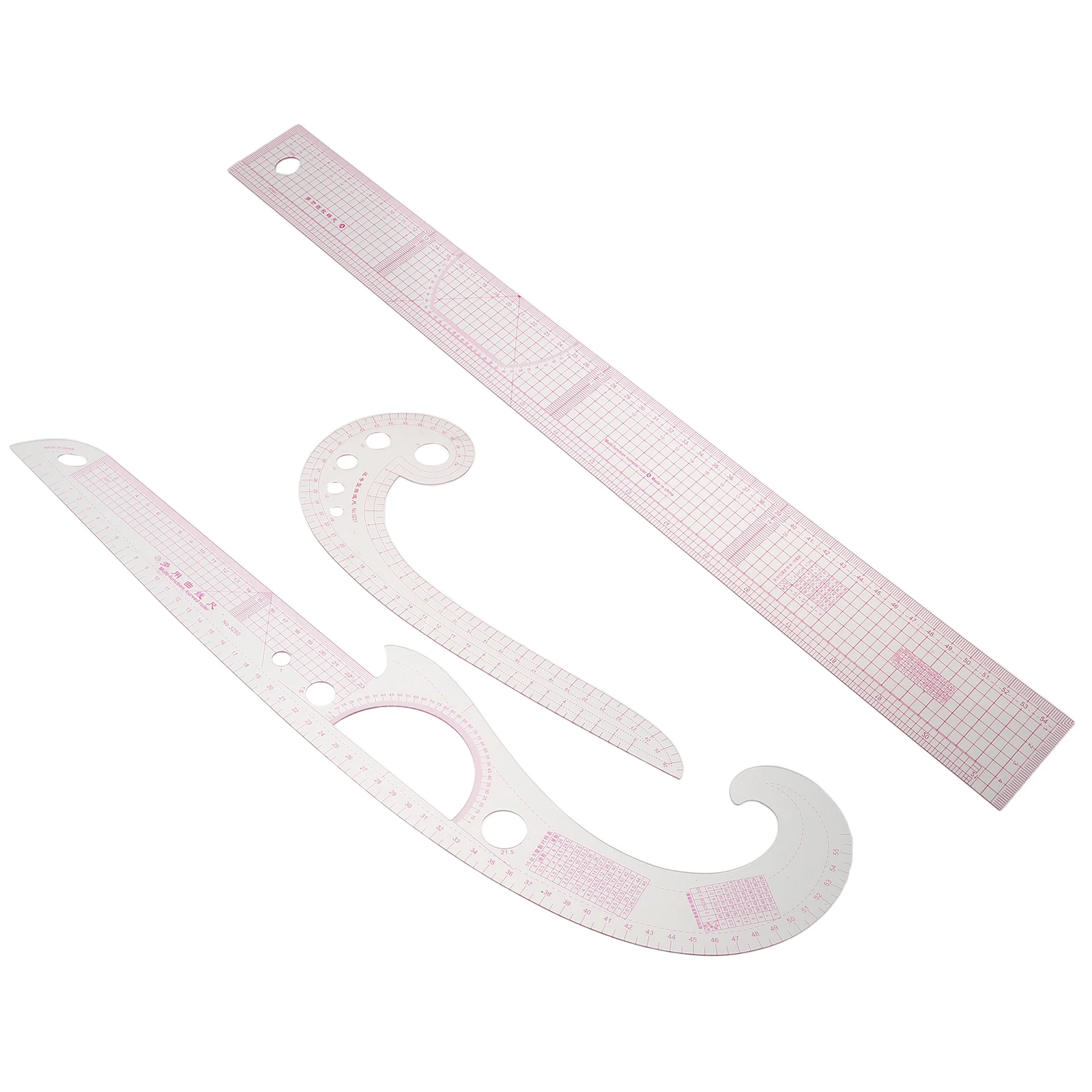 3 Pcs Make Plate and Put Ruler Drawing Measure Template Drafting Art Craft Patchwork
