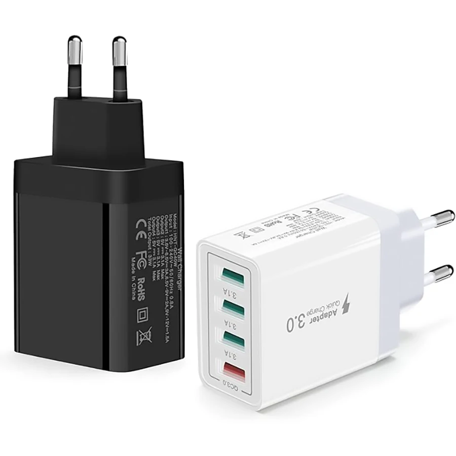 1Pc Eu Plug 30W 4 P…