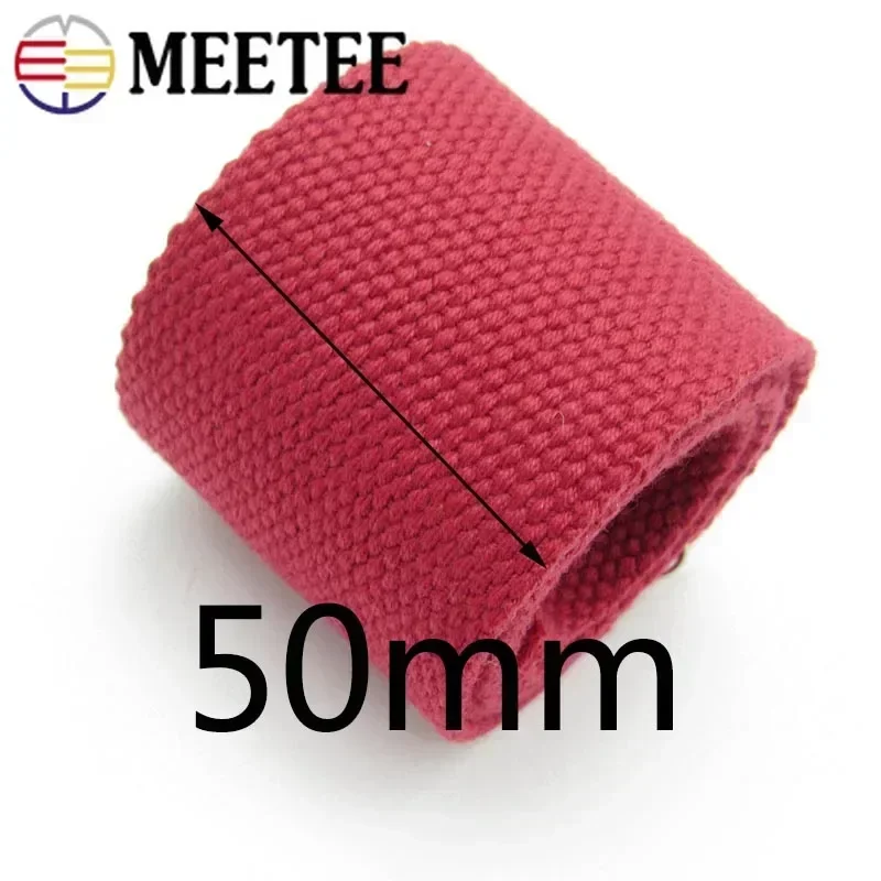 3Meters 50mm Thick 2mm Canvas Polyester Cotton Webbing Label Ribbon Bags Backpack Belt Strap Bias Binding Tape DIY Sewing Craft