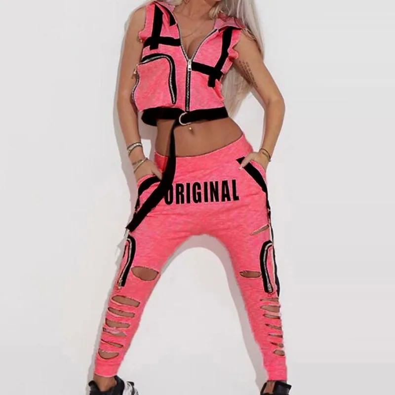 

Sports pants set Women's clothes Sports Suits Letter Printed Hooded Zipper Jackets&Pants Suits Workout Sportswear 2 piece set