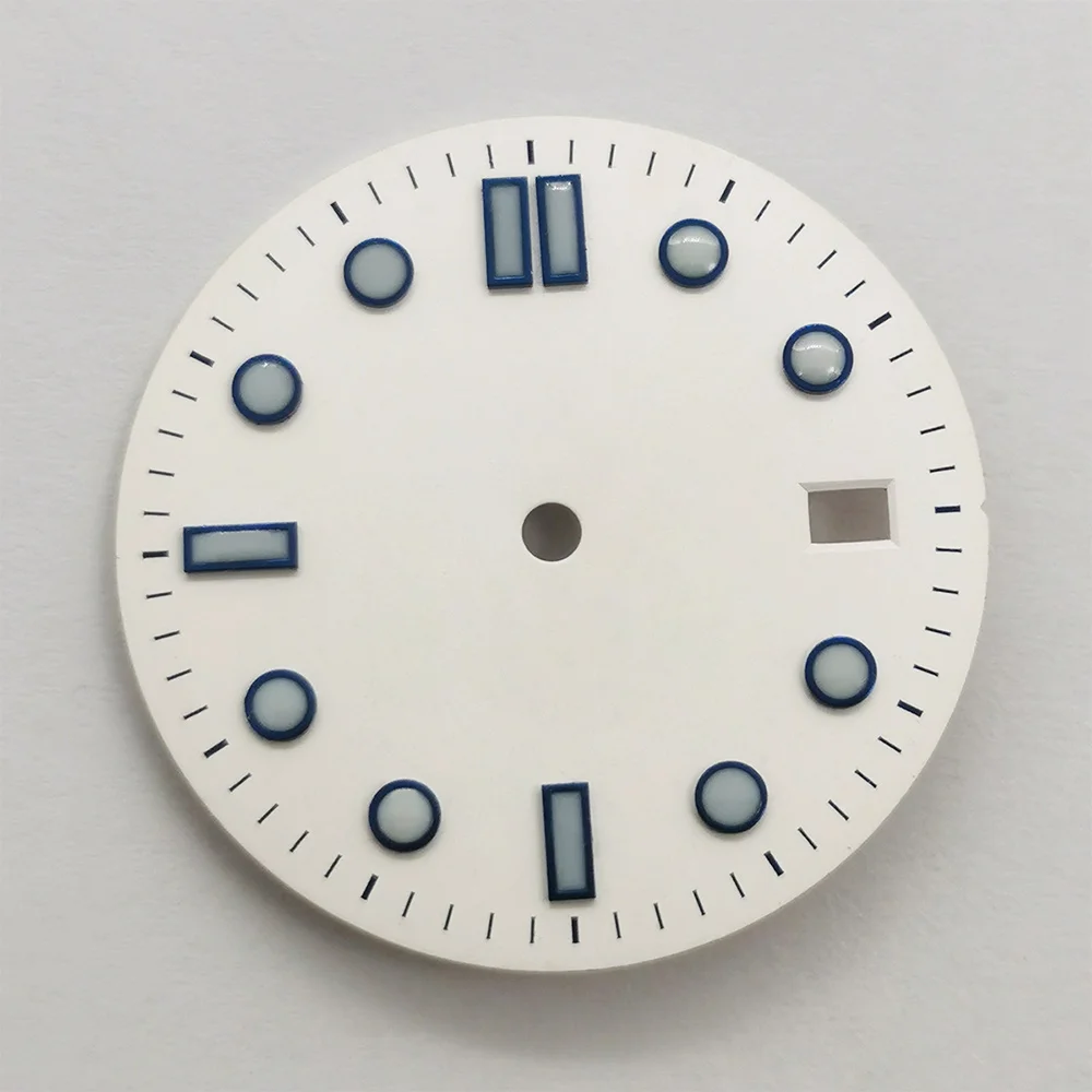 Customized 31mm Dial NH35 Watch Dial Surface Fit For NH35 NH36 Movement 31mm Green Luminous Watch Faces