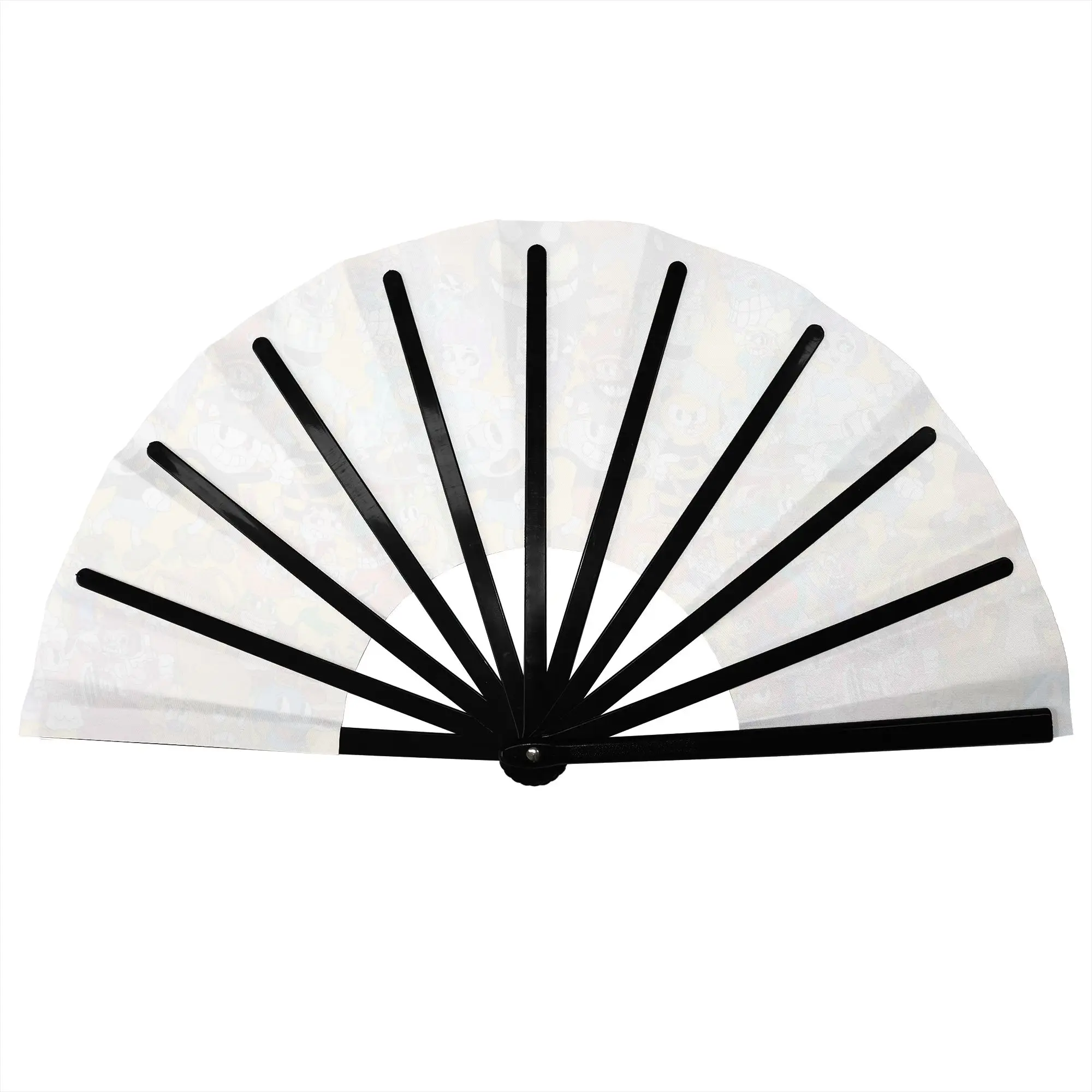 Customized Classic Animes C-Cupheades Portable Pocket Fan Manga Polyester Folding Fan Chinese Dance Handheld Cooling Fans