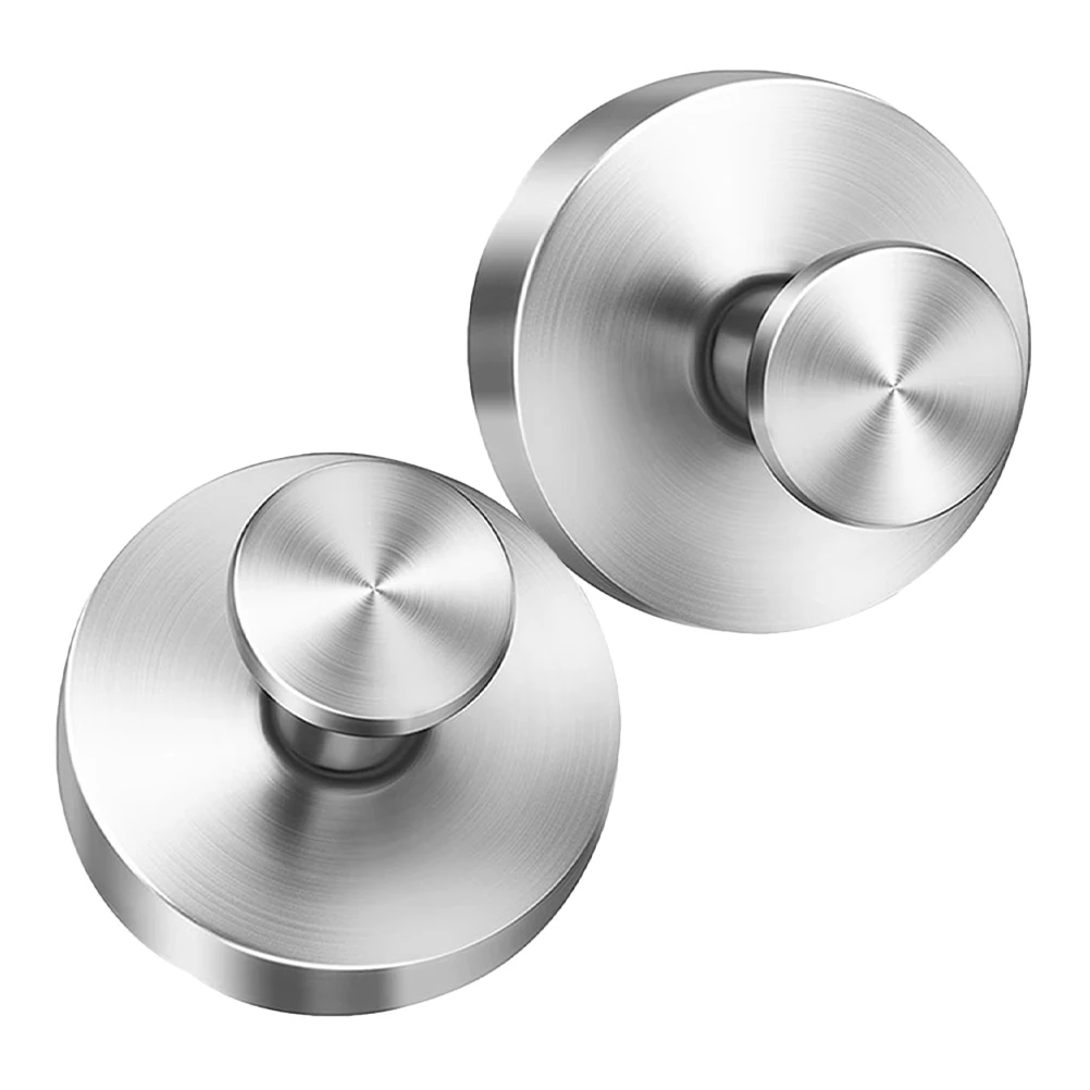 

2pcs Stainless Steel Suction Cup Hooks No Drill Wall Mount For Bathroom Kitchen Tile Glass Mirror Towel Coat Loofah Holder