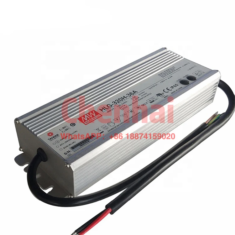 MeanWell HLG-320H Hlg-320h-24ab Hlg-320h-36 Hlg-320h-48a Driver LED impermeabile 320W 320-48b Hlg