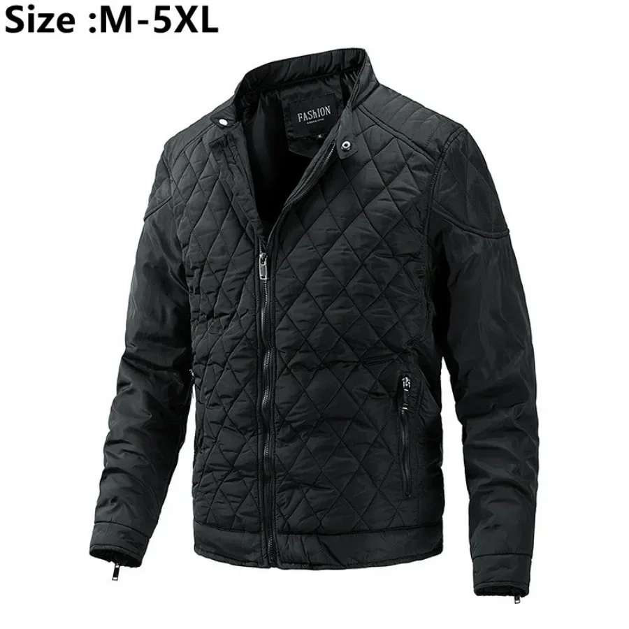 2025 moda masculina jaqueta quente outono inverno motor blusão grade jaqueta fina casaco masculino casual outwear jaquetas grossas parkas