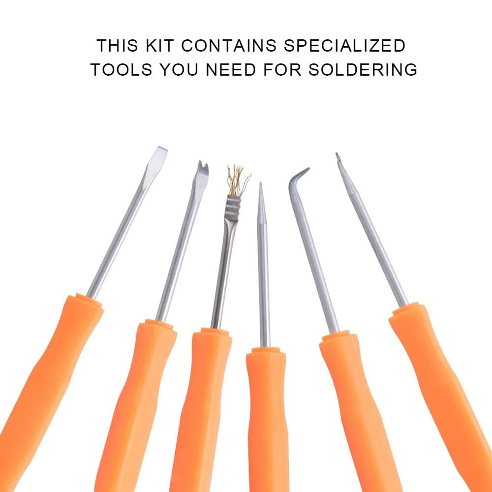 Solda Assist Tools Set, Solda Assist Tools, Componentes eletrônicos, Soldagem, Grinding Tool Kit, PCB Cleaning Kit Set, 6 pcs
