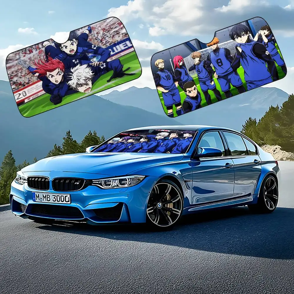 Anime B-blue L-lock-S Cool Stylish And Trendy Windshield Sunshade, Car Windshield Cover, Car Sunshade Curtain