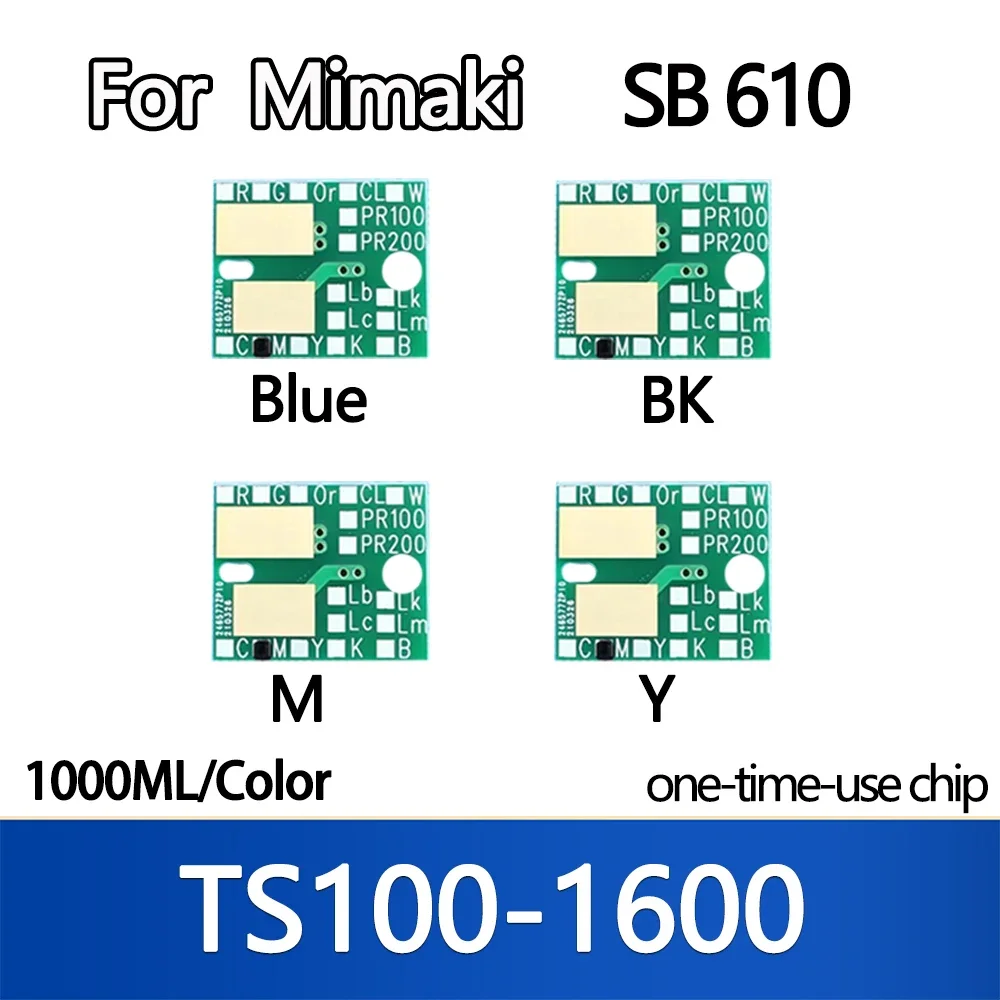 

1000 мл SB610 SB 610 чернильный чип для бутылки с чернилами Mimaki TS100-1600 одноразовый чип синий K M Y
