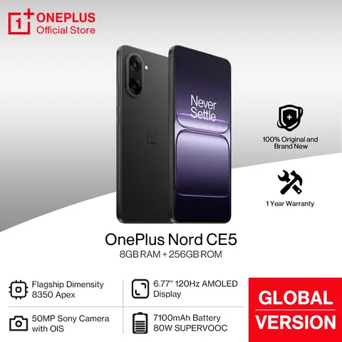 World Premiere OnePlus Nord CE 5 Global Version Smartphone 7100mAh Battery MediaTek Dimensity 8350 Apex 50MP Sony LYT-600 Camera