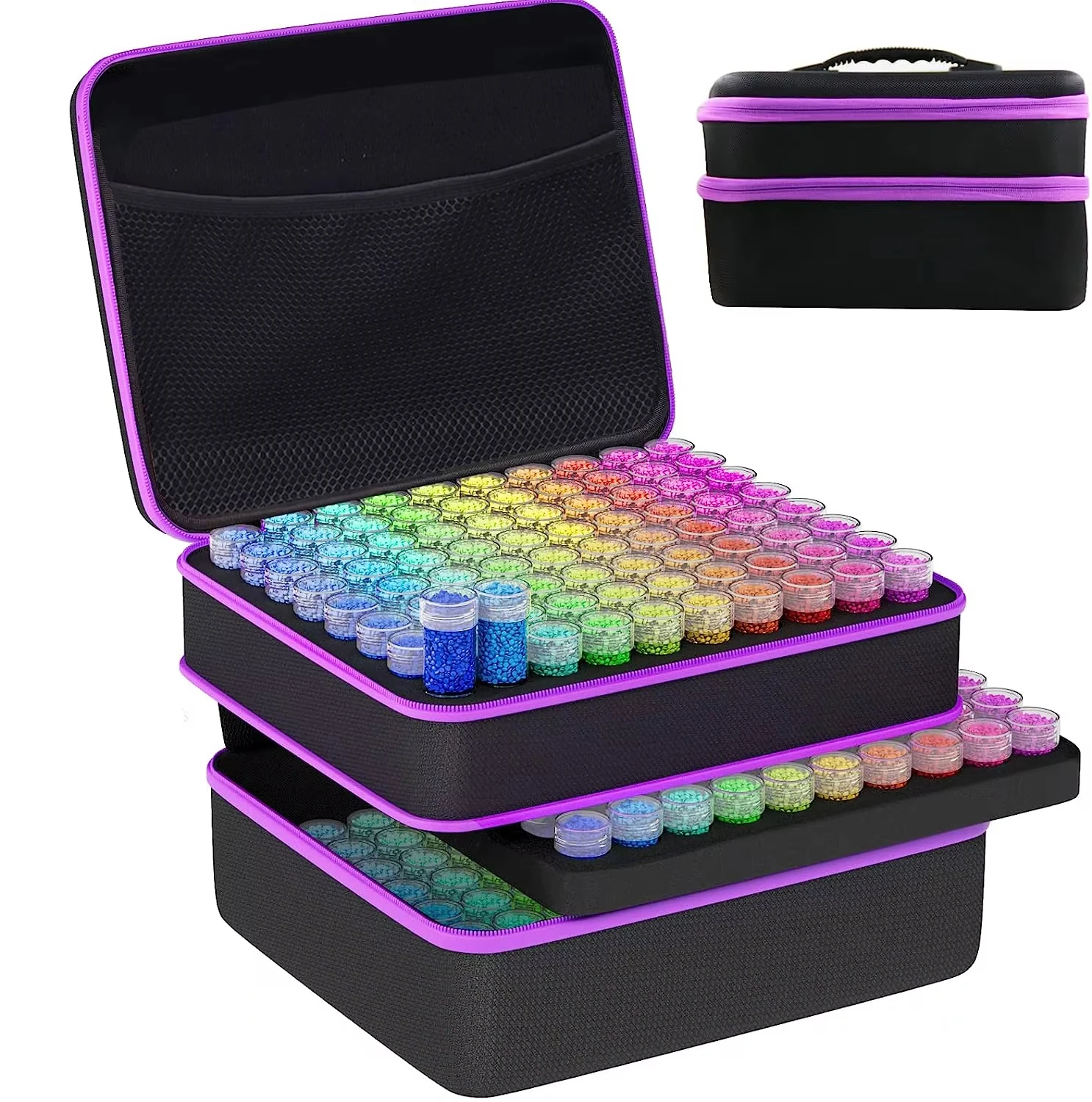 

Children's diamond painting tool accessories 240 bottles of clay beads storage container 5d diamond painting embroidery
