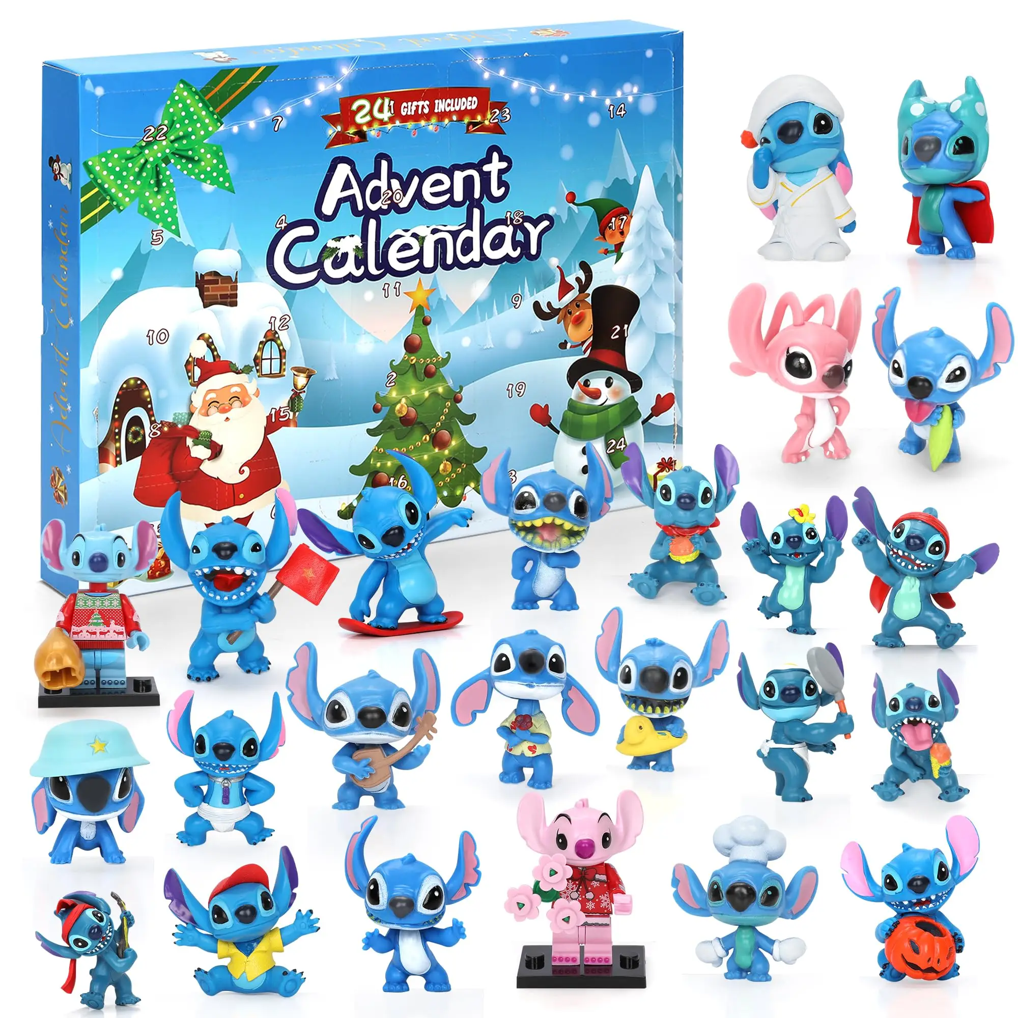 Advent Calendar 2024 Kids Toddlers- 24-Day Countdown Calendars Cute Cartoon Figure Toys for Kids Fans, Christmas Vacation Advent