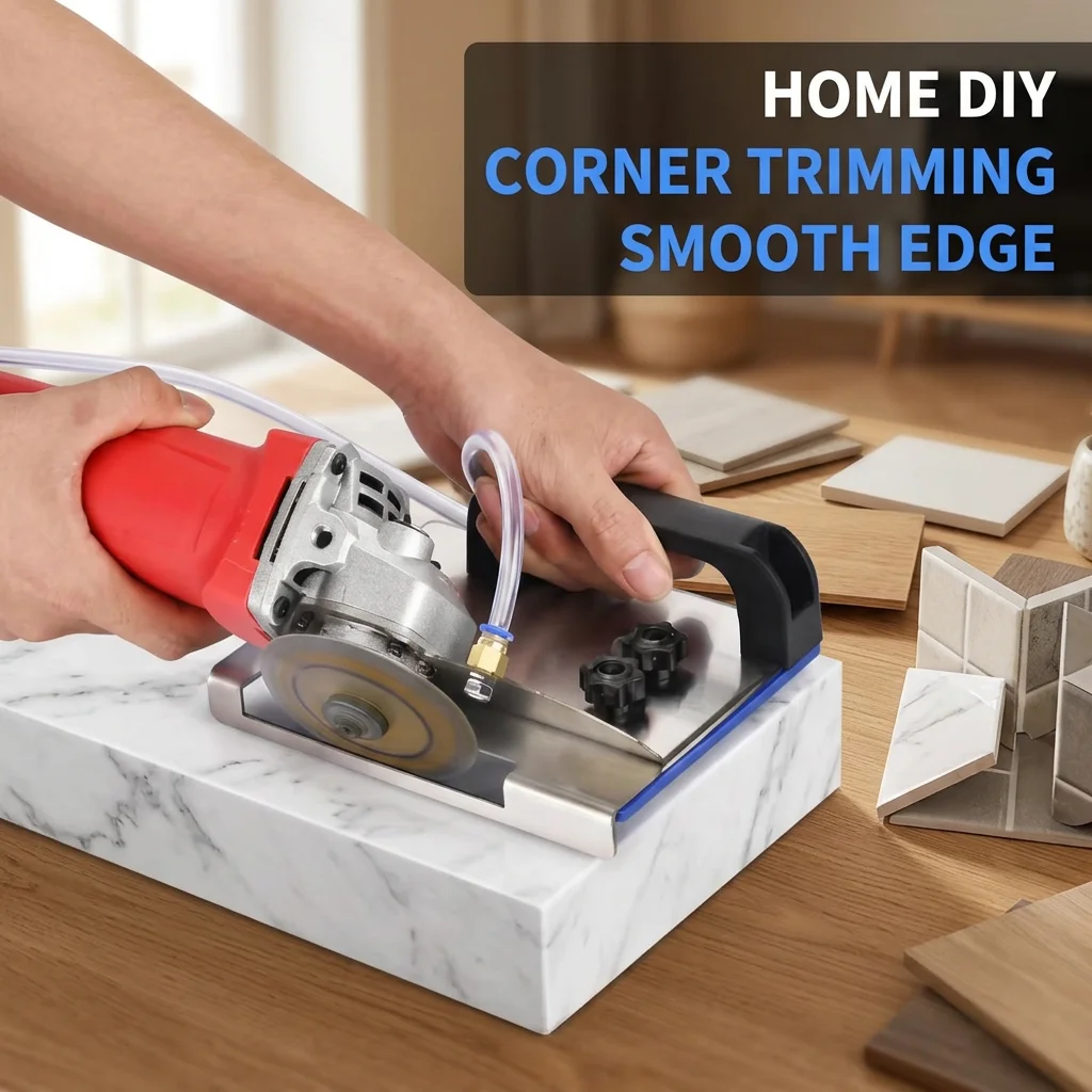 Angle Grinder Stand for Tile Chamfer Cutting 45 Degree Edging Tool Ceramic Stone Beveler for DIY Home Renovation
