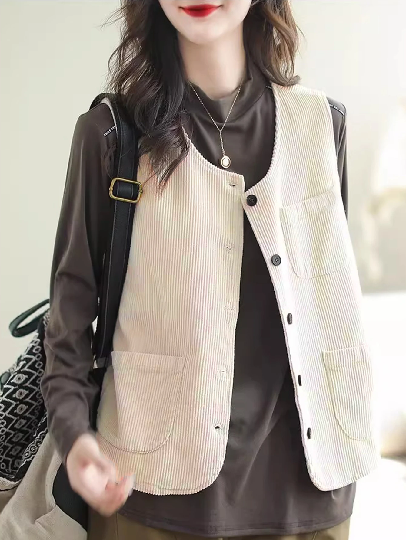 Gilet ampio casual alla moda da donna, design unisex elegante e confortevole da indossare tutti i giorni