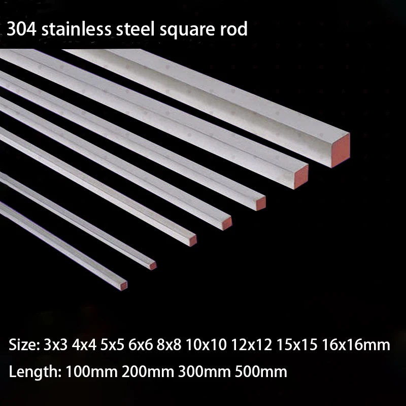 Stainless Steel Square Rod Thickness: 3/4/5~16mm Anti-Corrosion and Anti Rust Length: