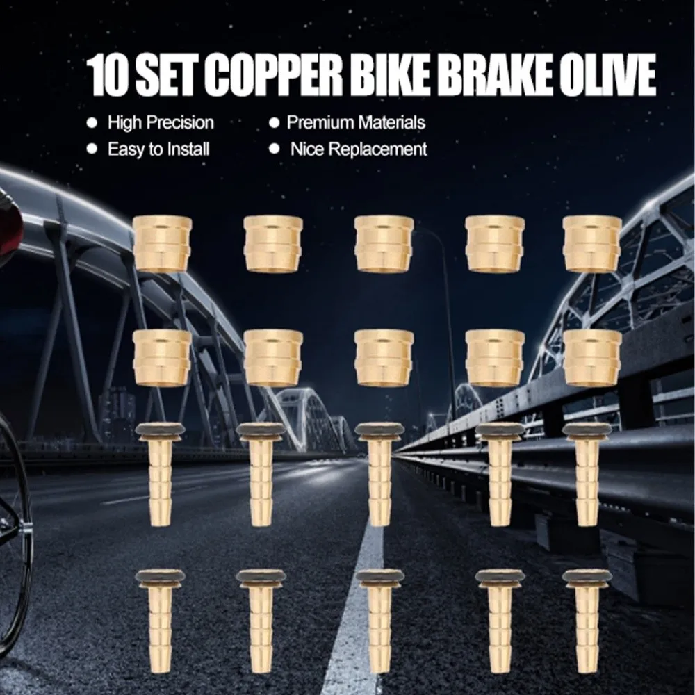 Peças de freio hidráulico de bicicleta, conector de azeitona para kit de mangueira de freio tektro, substituição de freio a disco, inserção de mangueira de freio