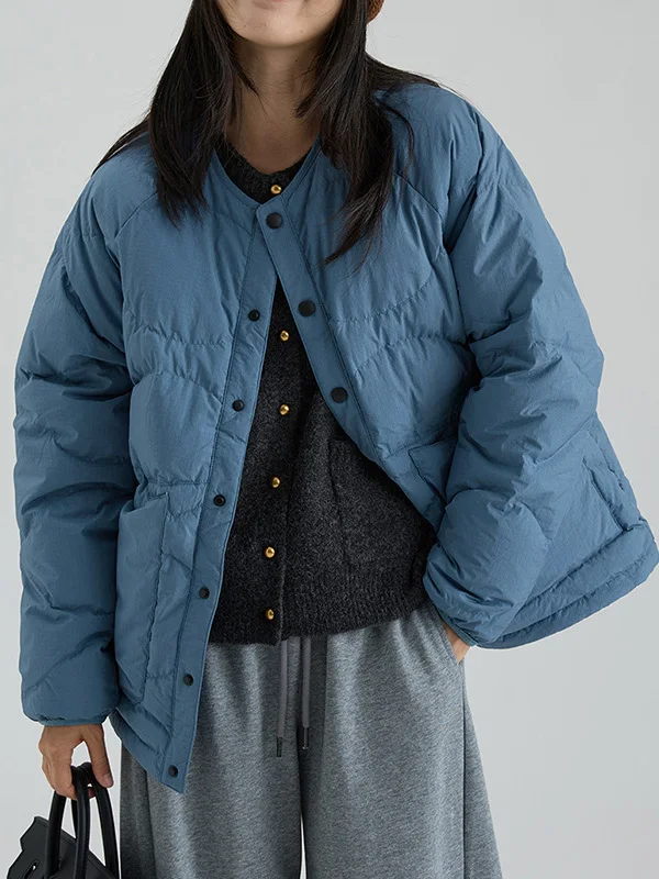 

Зимнее хлопковое джето, женское свободное теплое пальто с круглым узором Ne ромба, легкая однотонная верхняя одежда большого размера