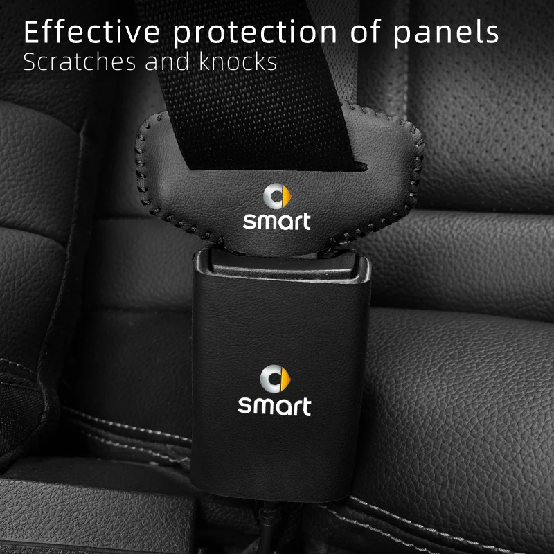 Anti Scratch Car Seat Belt Clip Protector Seatbelt Buckle Lock Cover For Smart Fortwo 451 450 453 Forfour EQ Cabrio Crossblade