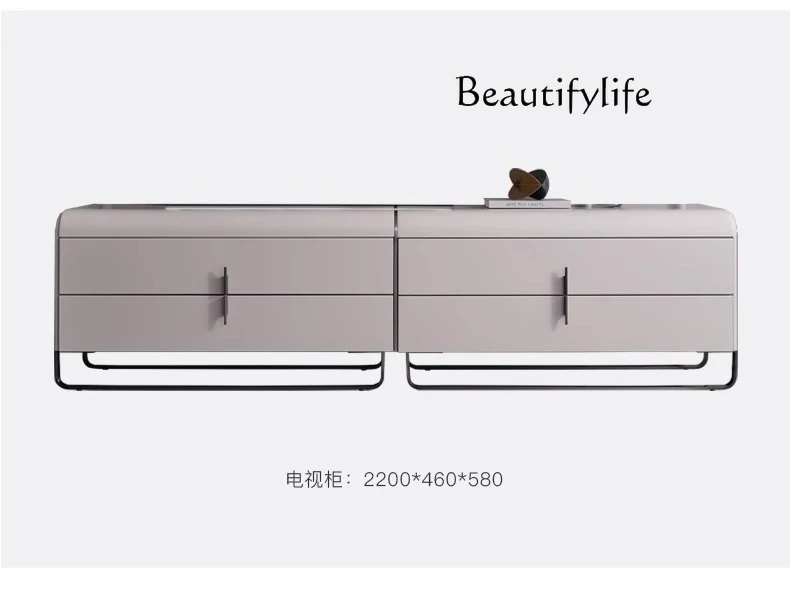 Italian minimalist storage tea TV cabinet household modern Nordic high-end storage floor cabinet