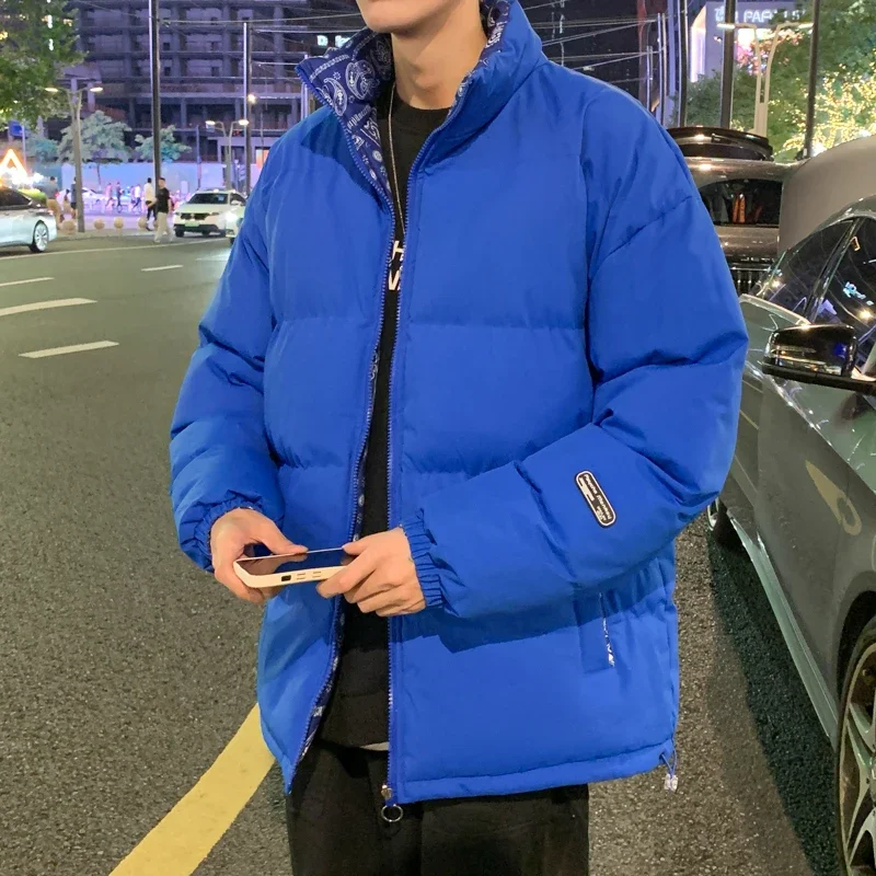 

Men Cotton Clothing Korean Fashion Loose Winter Winter Thickened Windproof Parkas for Men Outdoor Casual Zipper Male Overcoat