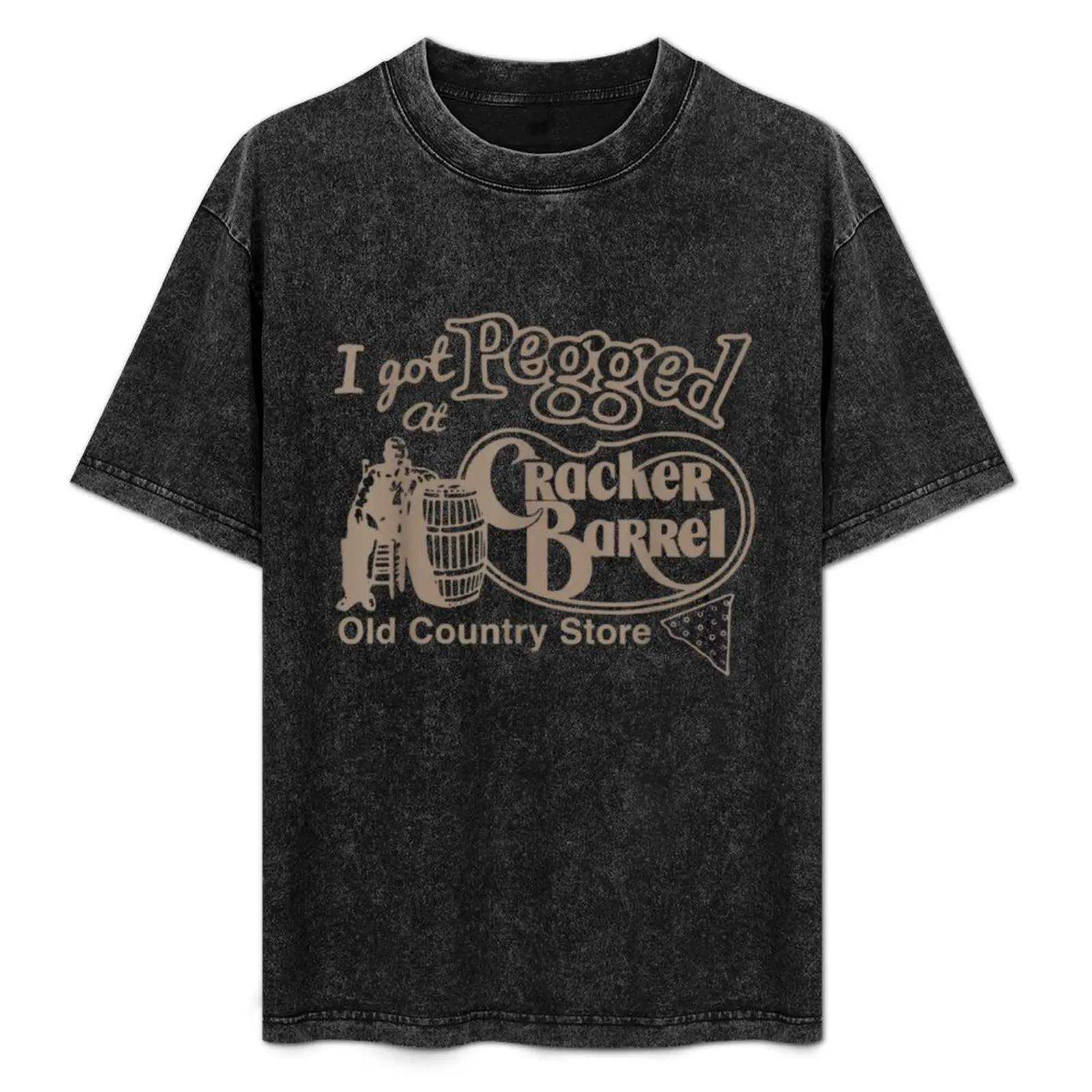 

i got pegged at cracker barrel old country store T-Shirt oversized man clothes mens graphic t-shirts funny