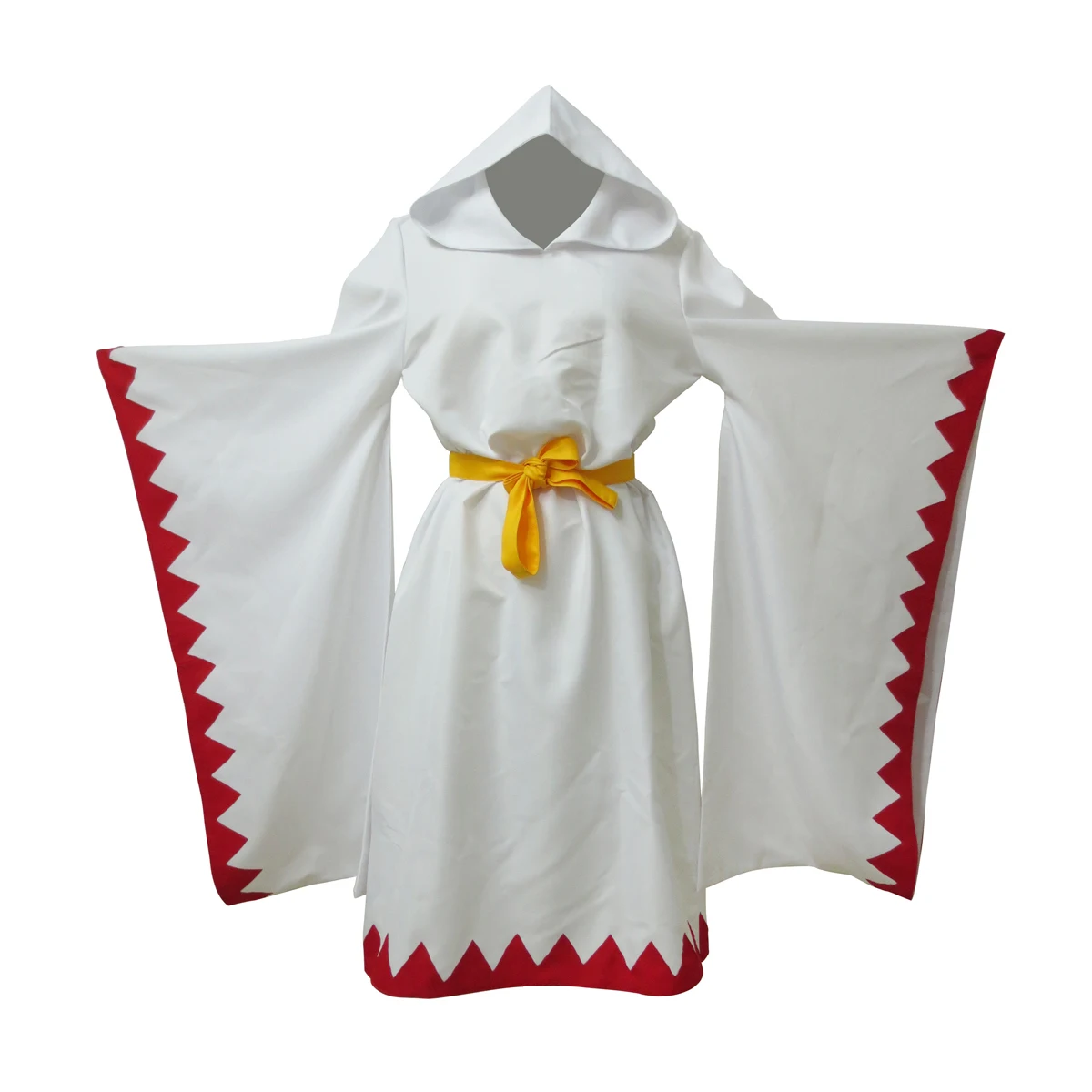 IN STOCK White Mage / White Wizard Cosplay Costume,Highly Restored Hooded Robe Outfit for Halloween Party