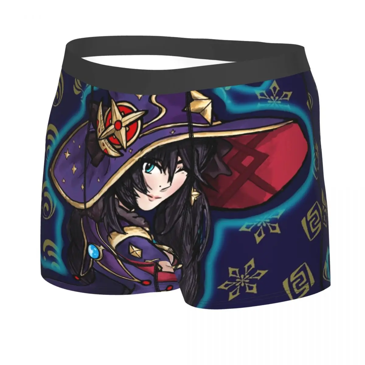Fashion Genshin Impact Anime Game Boxers Shorts Underpants Male Comfortable Mona Briefs Underwear