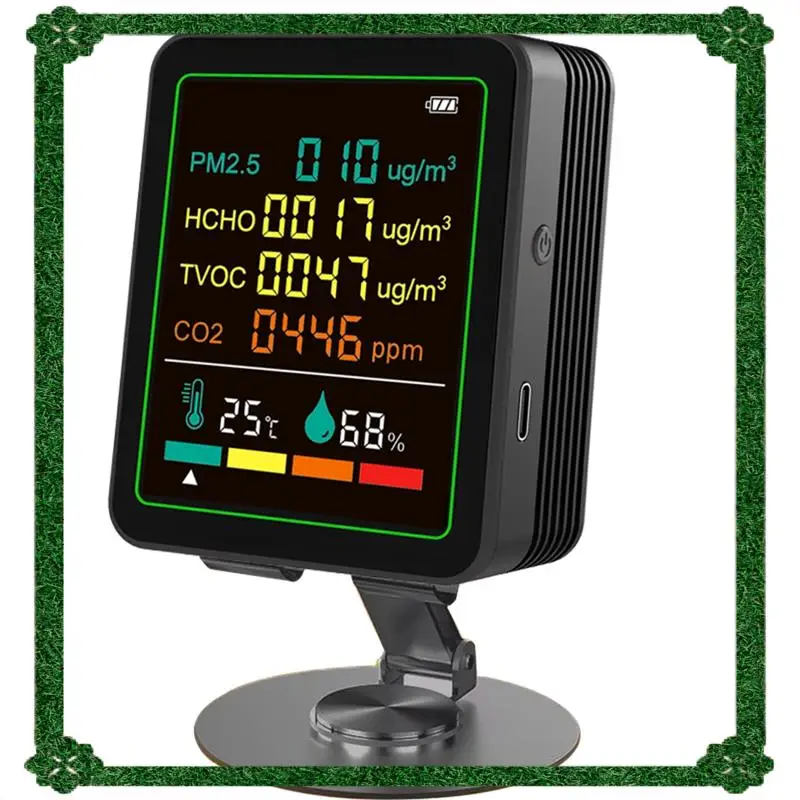 Livraison 24 heures Moniteur de qualité de l'air intérieur MT07 PM2.5, PM10, formaldéhyde, TVOC, dioxyde de carbone, monoxyde de carbone formaldéhyde M