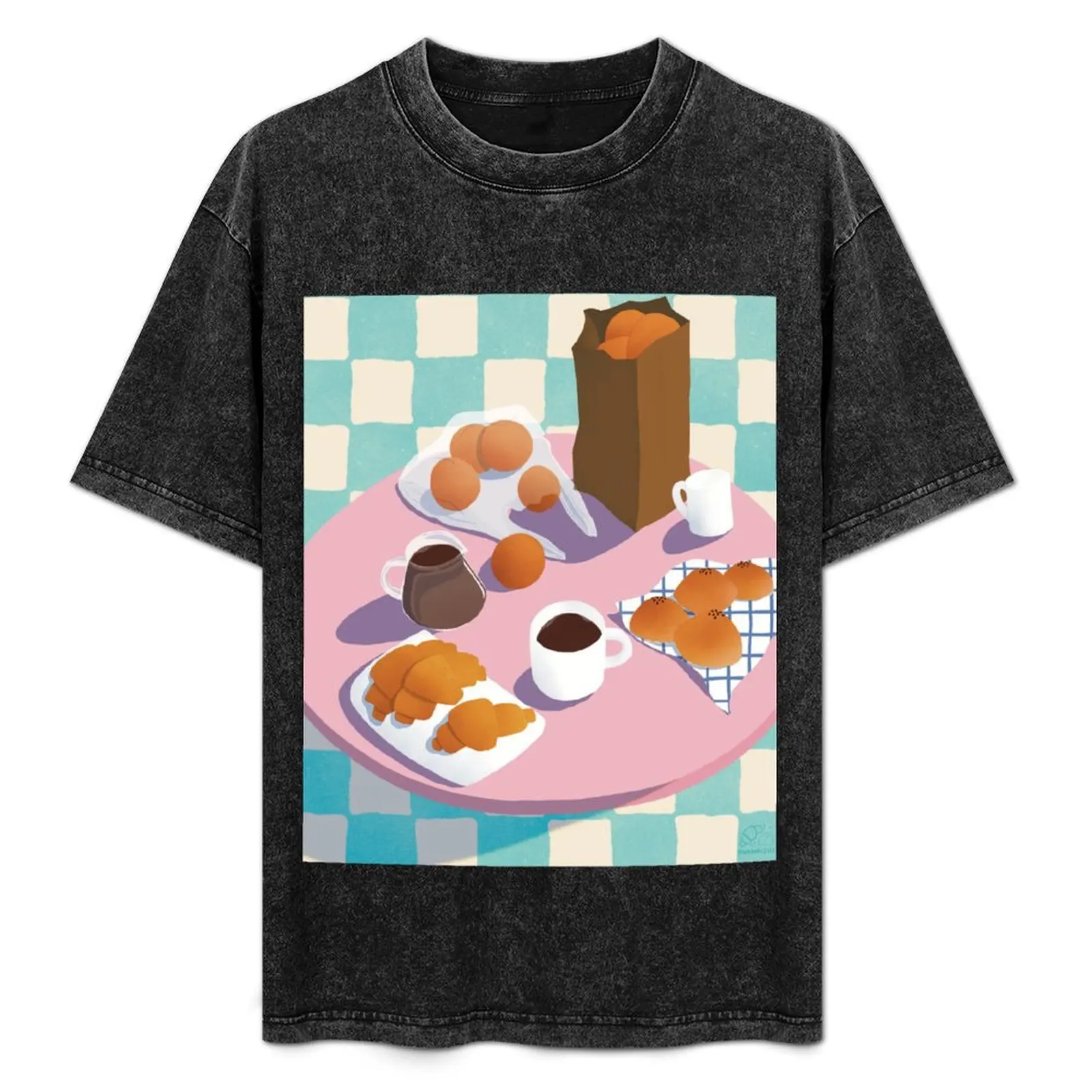 

Pastries and Coffee T-Shirt shirts graphic tee boys animal print tops cotton man t-shirts big and tall t shirts for men