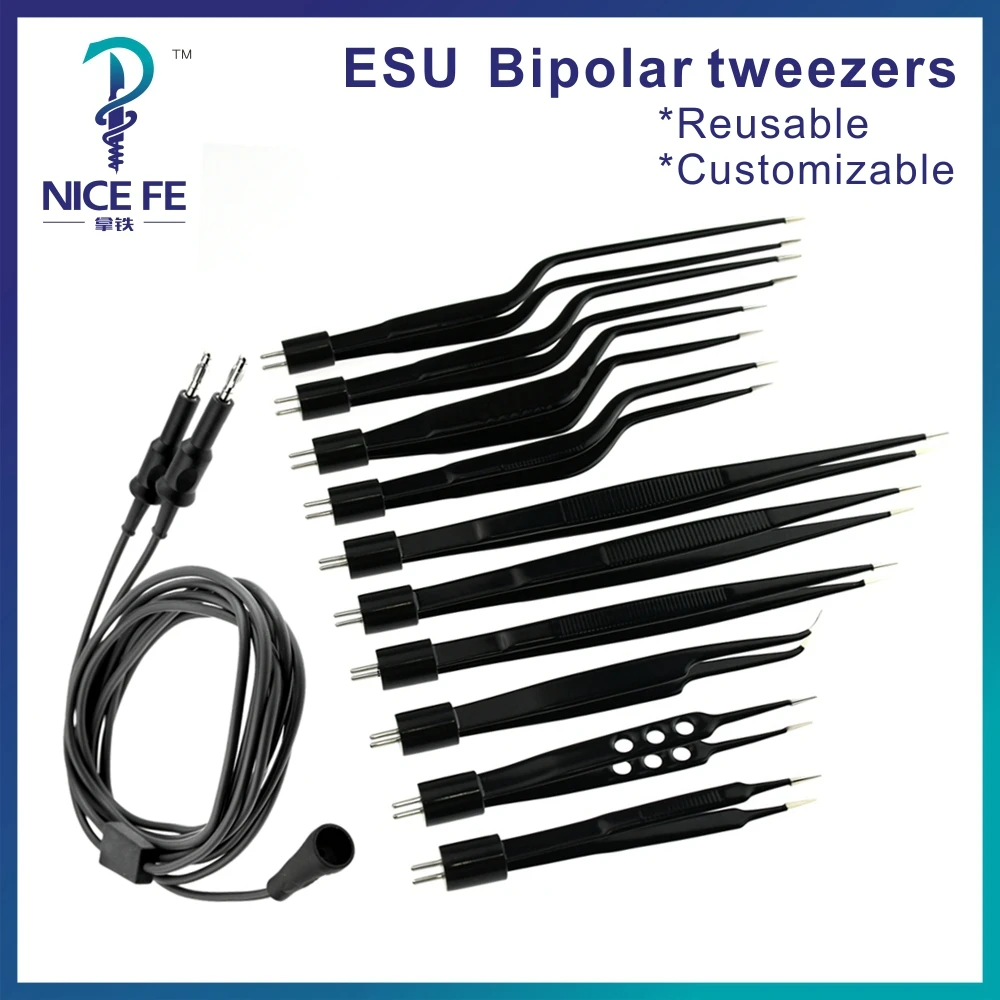 

Bipolar Forceps Tweezers Electrocoagulation Tweezers High Frequency Electroknife Compatible With Electrocoagulation