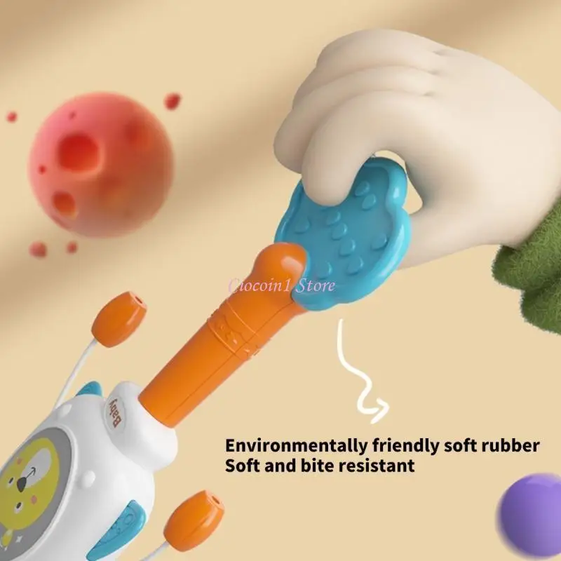 Y1ub instrumento musical mano caricatura comidas mano del juguete Estimulación cognitiva Toy sensorial para recién