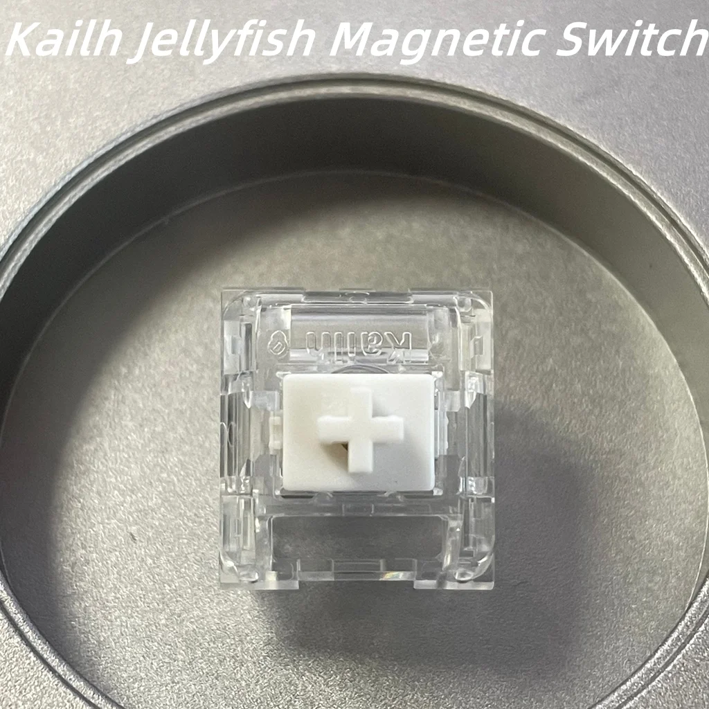 Interruptor Magnético Kailh Jellyfish 35g Totalmente Transparente HIFI Linear com Mola Personalizada 20mm PC PA12 para Teclado Gamer